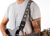 Cork & Gold Flowers Guitar Strap