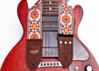 Cork and Orange Flowers Hippie Weave Guitar Strap