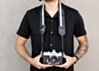 Black & White Racer X Camera Strap