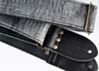 Gun Metal Faux Lizard Skin Guitar Strap - 38 Made