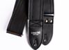 Reverse GTO Black Guitar Strap -Blue Vintage GTO on the inside