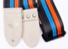 Black Orange & Blue Double Racer X Guitar Strap 