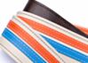 White Orange & Blue Double Racer X  Guitar Strap