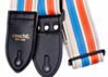 White Orange & Blue Double Racer X  Guitar Strap