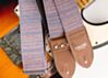 Violet Sky Mexican Blanket Guitar Strap- Made of Vintage Serape Southwest Fabric 