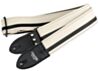White with Black Vinyl Racer X Guitar Strap