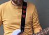 Limited Edition Red Sparkle Hearts Guitar Strap 