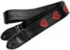 Limited Edition Red Sparkle Hearts Guitar Strap 
