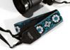 Cork and Turquoise Flowers Camera Strap