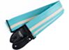 Aqua & White Racer X Guitar Strap