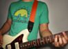 SPOOKY Orange Blackout Black Hardware Seatbelt Guitar Strap
