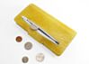 Vintage Texture Mustard Vinyl Womens Wallet Made of 70s Vegan Leather 