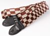 The Pasha - Burgundy & White Guitar Strap