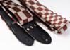 The Pasha - Burgundy & White Guitar Strap