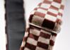The Pasha - Burgundy & White Guitar Strap