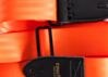 SPOOKY Orange Blackout Black Hardware Seatbelt Guitar Strap