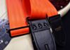 SPOOKY Orange Blackout Black Hardware Seatbelt Guitar Strap