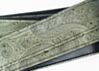 Jade Green Paisley Guitar Strap With Aged Bronzed Hardware 