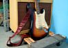 Paisley Oxblood Guitar Strap With Custom Aged Bronze Hardware 
