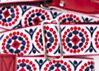 Pysch White Red and Blue Hippie Guitar Strap