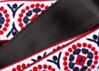 Pysch White Red and Blue Hippie Guitar Strap