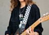 Black and White Checkers Guitar Strap