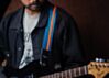 The Jet Age Blue and Orange Racer X Guitar Strap - v5