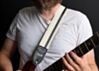 White with Black Vinyl Racer X Guitar Strap