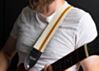 Racer X White and Gold Guitar Strap