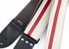 White w/ Red Racer X Guitar Strap
