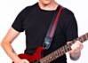 Black With Red Racer X Guitar Strap