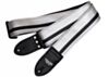 Silver with Black Vinyl Racer X Guitar Strap