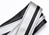 Silver with Black Vinyl Racer X Guitar Strap