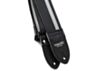Black with Silver Racer X Guitar Strap
