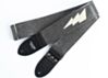 Silver Sparkle Lightning Bolt Guitar Strap- Metal Flake 
