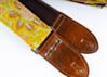 Mozart Avocado True Vintage 60's Golden Floral Psychedelic Guitar Strap v3