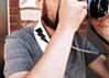 The White Lightning Bolt Camera Strap Custom Made- 