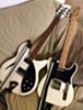 White with Black Vinyl Racer X Guitar Strap