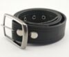 Double Stitch Black Vegan Belt- Classic Vintage Look
