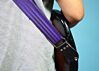 Recycled Bright Purple Seatbelt Guitar Strap 