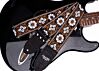 Cork and Brown Flowers Guitar Strap