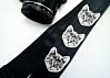 The Couch Cat Camera Strap- Black With White Cats
