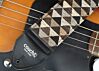 3 Inch Black Triangle Pyramid Pattern Vintage Guitar / Bass Strap