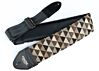 3 Inch Black Triangle Pyramid Pattern Vintage Guitar / Bass Strap