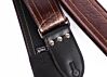 The Dark Walnut Vintage Cadillac Sunburst Deadstock Luggage Guitar Strap