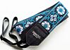 Cork and Turquoise Flowers Camera Strap