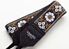 Cork and Brown Flowers Camera Strap
