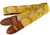 Mozart Avocado True Vintage 60's Golden Floral Psychedelic Guitar Strap v3