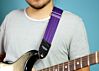 Recycled Bright Purple Seatbelt Guitar Strap 