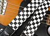 Black and White Checkers Guitar Strap